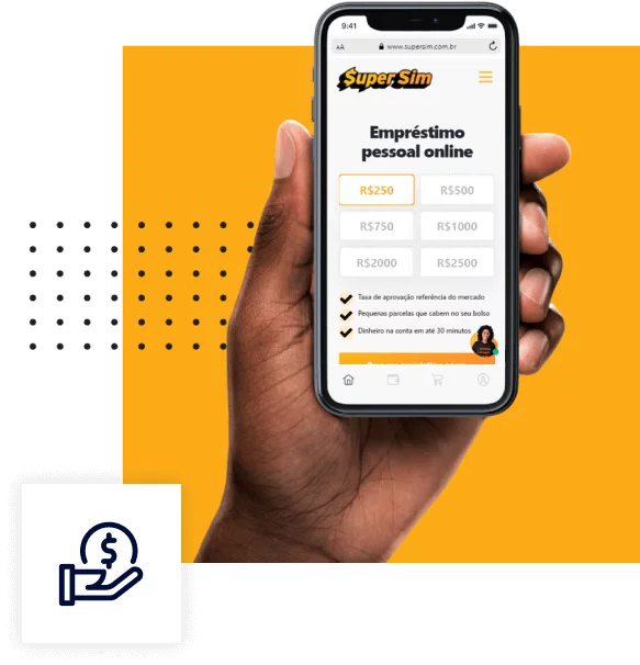 SuperSim libera o dinheiro na hora em que houver aprovação!